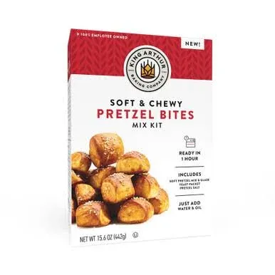 King Arthur Baking Company Soft & Chewy Pretzel Bites Mix Kit 15.6 oz., Baking Mix - Ready in 1 hour