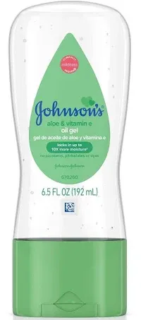 Johnson&#039;s Baby Oil Gel with Natural Aloe Vera &amp; Vitamin E  6.5 Ounce