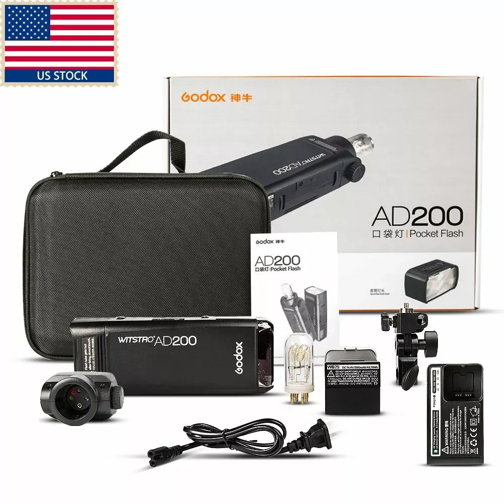 Godox AD200 200Ws 2.4G TTL Flash Strobe 1/8000 HSS Cordless Monolight