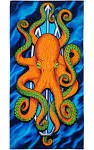 Dawhud Direct Surfboard Octopus Bath Towel Print 30x60 Pool Towel