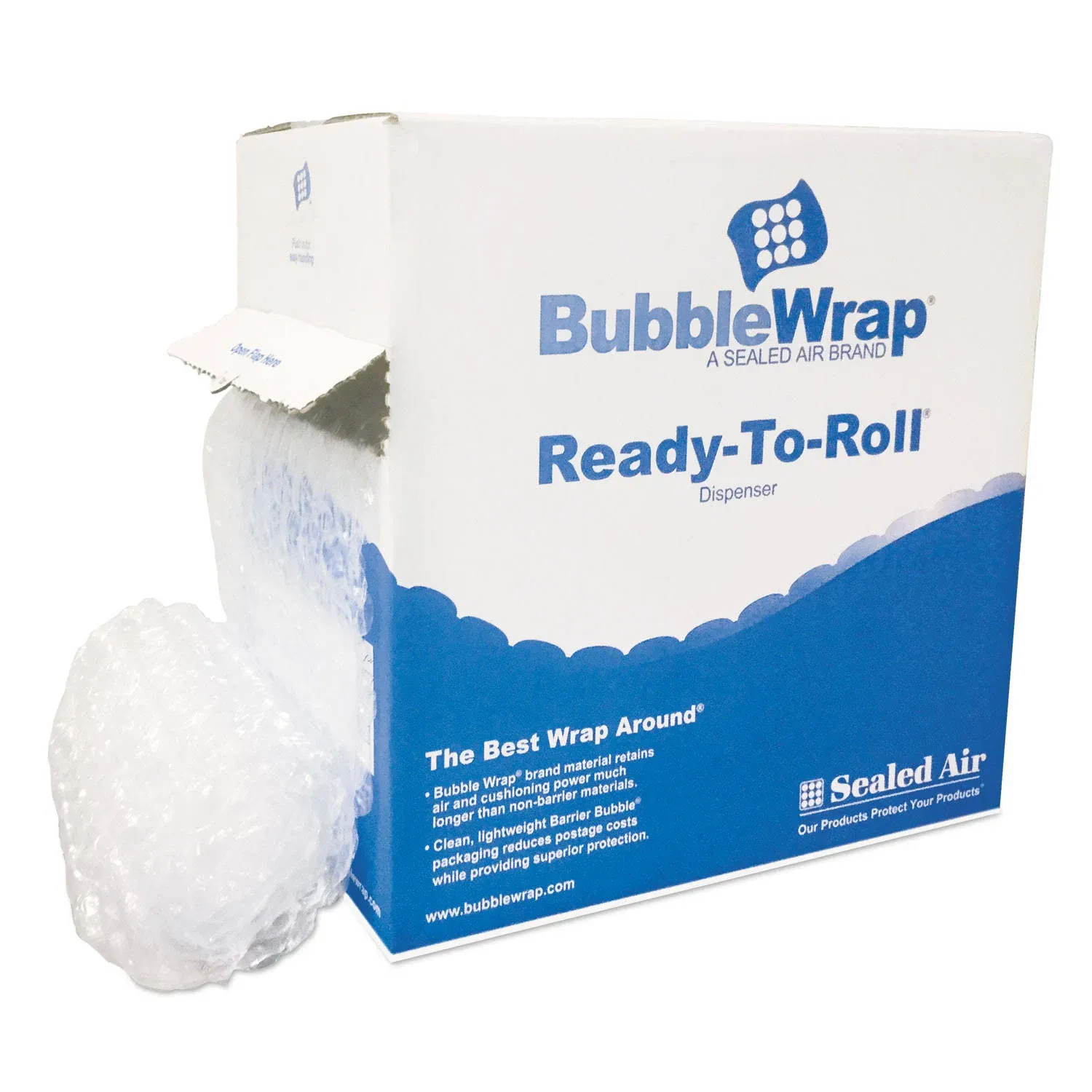 Sealed Air Bubble Wrap 1/2" Thick 12" x 65' Cushion Bubble Roll