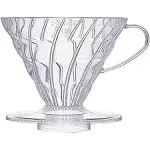 Hario V60 Plastic Coffee Dripper, 02, Clear