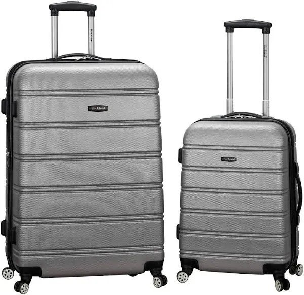 Rockland 2 PC Melbourne Spinner Travel Storage Lightweight Luggage Bag Set F225 