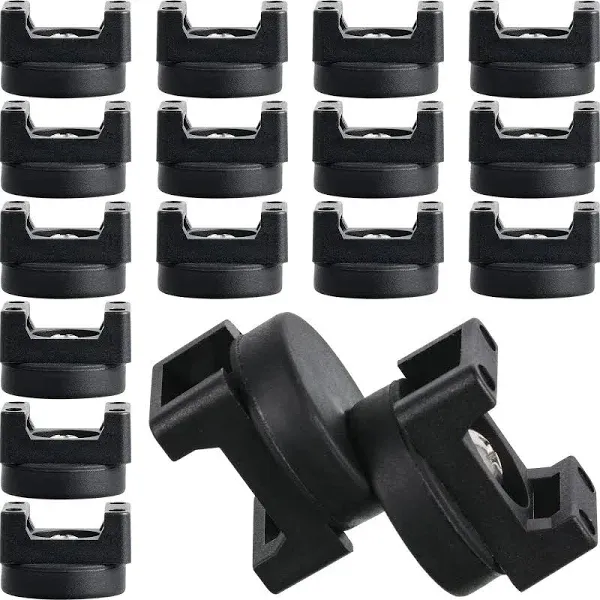 15 Pieces Magnetic Cable Zip Tie Base Black Wire Cable Holder Multipurpose Cable