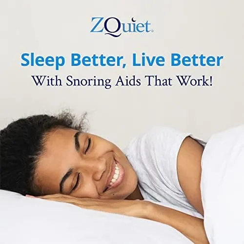 Zquiet Anti-Snoring Mouthpiece Solution - Comfort Size #2 (Single Device) + Cleaner (1.5oz bottle) - Made in USA Snoring Solution for A Better Night’s