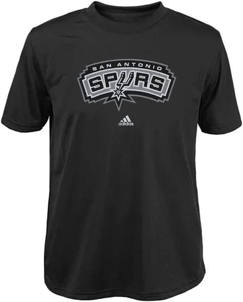 SAN ANTONIO SPURS NBA ADIDAS T-SHIRT Black LOGO THE GO-TO TEE SA SIZE Small NWT