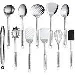 Cooking Utensil Set, 11 PCS Stainless Steel Kitchen Utensil Set