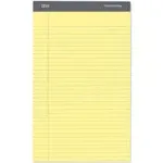 Office Depot Professional Legal Pad, 8.5" x 14", Canary, Legal Ruled - 4 pads, 50 sheets each