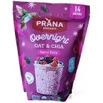 Prana Overnight Chia with Oats Berry Fairy | Rich in Fiber & Protein, Vegan, Non-GMO | Ready to Eat Breakfast - 28 oz Bags - 1 Pack