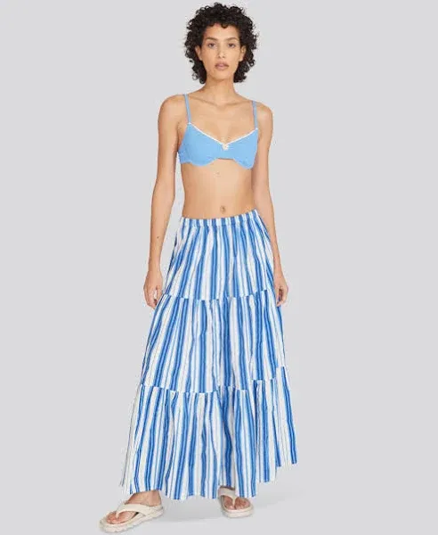 SOLID &amp; STRIPED | The Addison Skirt MARINA BLUE STRIPE | Realry