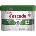 Cascade Platinum Dishwasher Detergent, Fresh Scent, ActionPacs - 36 pacs, 568 g