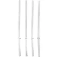 Rtic Wide Mouth Plastic Straws 4 Pack 10" Long Clear Drinking Straws