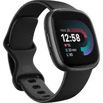 Fitbit Versa 4 Waterfall Blue Platinum Fitness Smartwatch