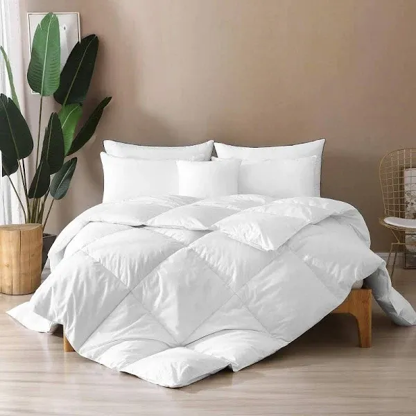  Summer Size Down Comforter Lightweight Feather California King White/Summer