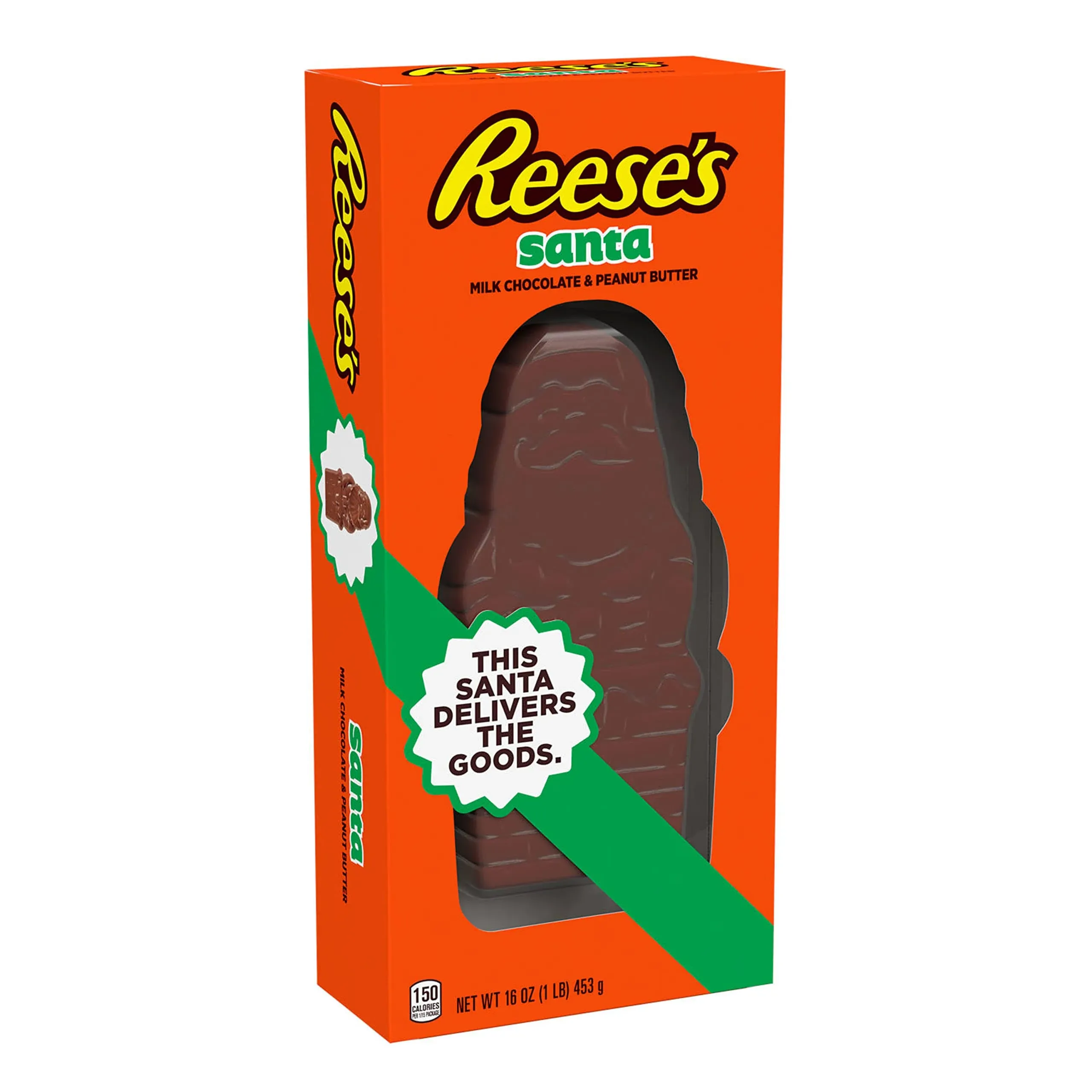 REESE'S Christmas Milk Chocolate Peanut Butter Santa Candy - 16oz