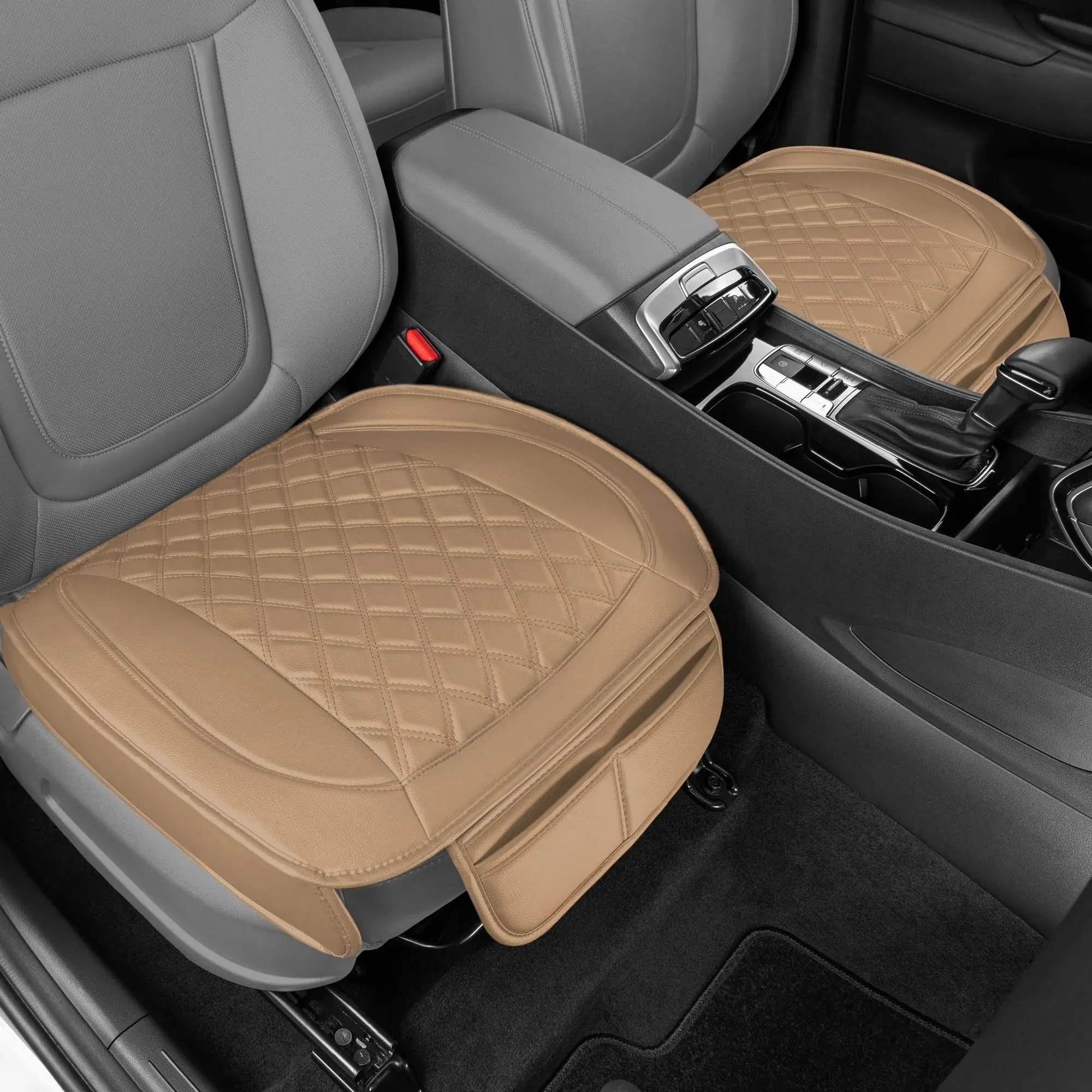 Motor Trend Car Seat Covers Cushion for Cars Trucks SUV - Diamond Double Stitch ...