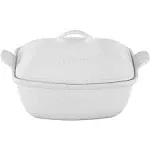 Le Creuset Heritage Stoneware Deep Covered Baker in White