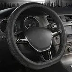 Sholer D Shape Steering Wheel Cover,Universa<wbr/>l 15 Inch Auto/Car/SUV