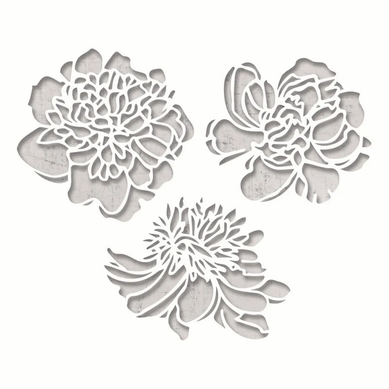 Sizzix Thinlits Die Set - 664161 CUTOUT BLOSSOMS by Tim Holtz  3 Pack 