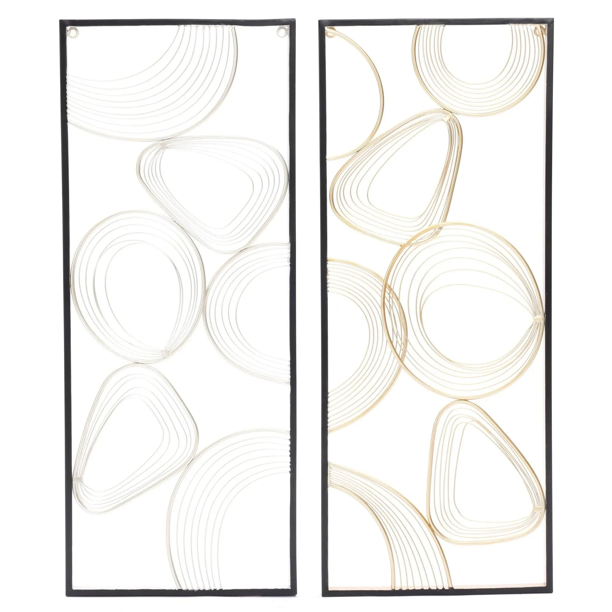 Contour abstract metal wall art, set of 2