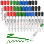 Low Odor Dry Erase Markers, Chisel Tip White Board Markers, 36 Bulk 4 Colors Thi