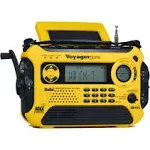 Kaito Voyager Pro KA600 Digital Solar Dynamo Crank Wind Up AM/FM/LW/SW & NOAA Weather Emergency Radio with Alert, RDS & Smart Phone Charger, Yellow