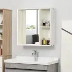 * 31.5&quot; x 25.5&quot; Bathroom Medicine Cabinet with Mirror, Storage Shelf, Over Toilet Bathroom Cabinet Wall Mounted for Living Room and Laundry Room, White