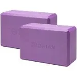 Yoga Block (Set Of 2) - Supportive Latex-Free Eva Foam Soft Non-Slip Surface ...