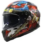 LS2 Stream Evo Ninja Gloss Red/Blue Motorcycle Helmet-Medium