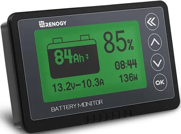 500 Amp Universal Battery Monitor,High and Low Voltage Programmable Alarm