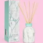 Capri Blue Reed Diffuser Set - Includes Modern Marble Oil Diffuser, Diffuser Sticks & Aroma Diffuser Oil - Air Freshener - Diffusers for Home Decor - Coconut Santal Diffuser Scents (5.7 fl oz)