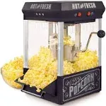 Nostalgia Popcorn Maker Machine - Professional Tabletop With 2.5 Oz Kettle Makes Up to 10 Cups - Vintage Popcorn Machine Movie Theater Style - Black