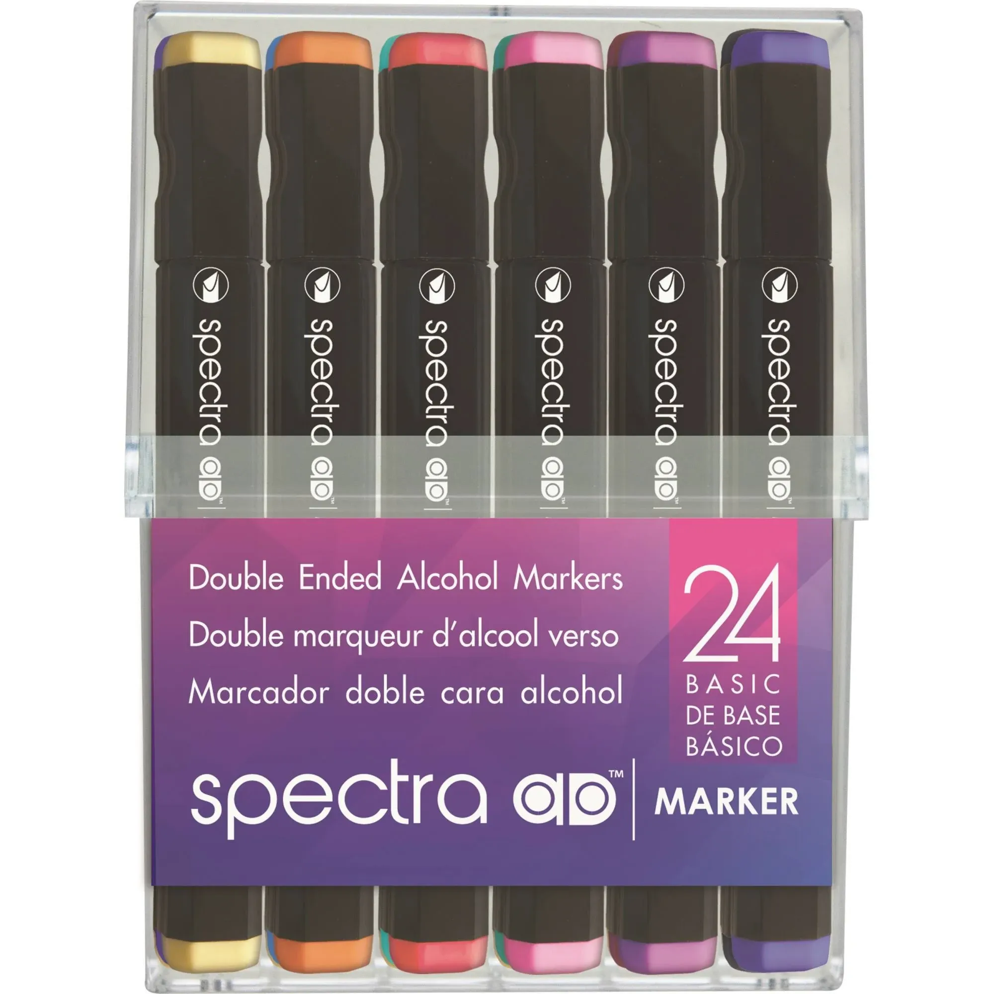 Chartpak Spectra AD Marker Set 24 Basic Colors