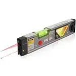 PREXISO 2-in-1 Laser Level Spirit Level with Light, 100ft Alignment Point & 30ft Leveling Line, Magnetic Laser Leveler Tool for