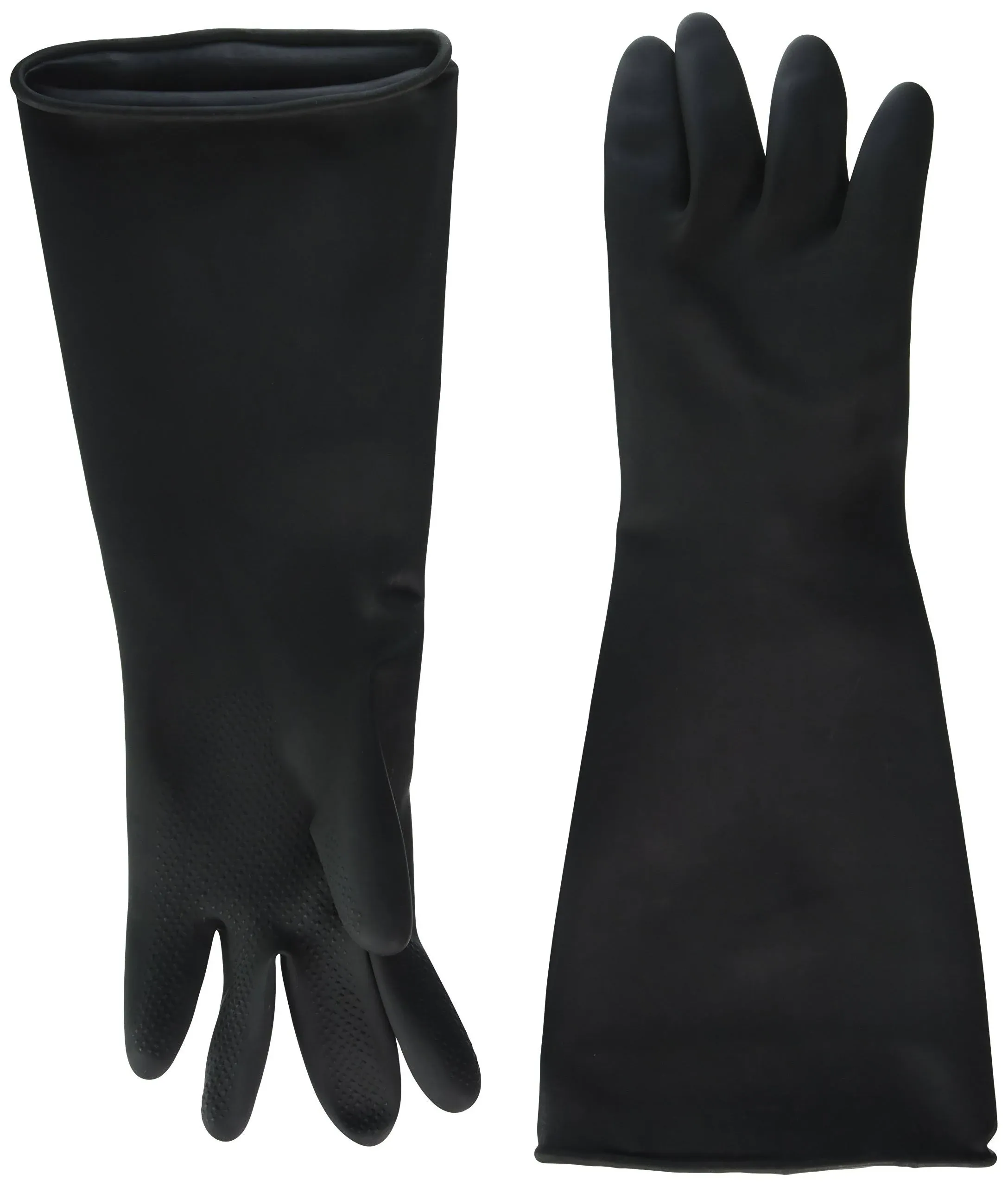 Winco (NLG-1018) Black Natural Latex Gloves 18" Long