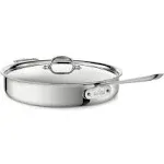 All Clad D3 Stainless Steel 6 Quart Saute Pan with Lid