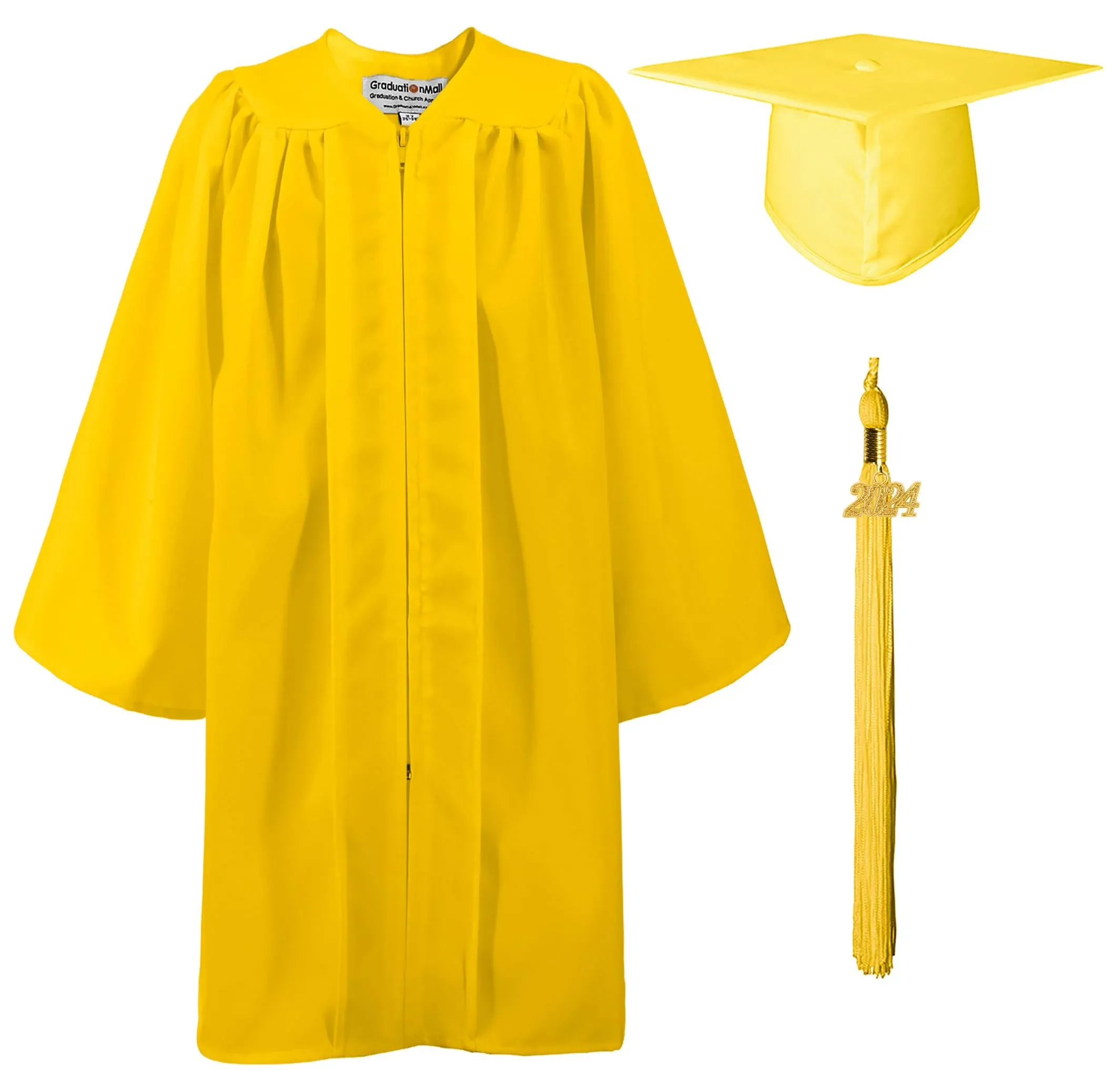 GraduationMall Matte Kindergarten Graduation Gown Cap Set with 2024 Tassel