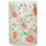 Yankee Candle Spring Rose Floral Crackle Glass Large Jar Candle Holder