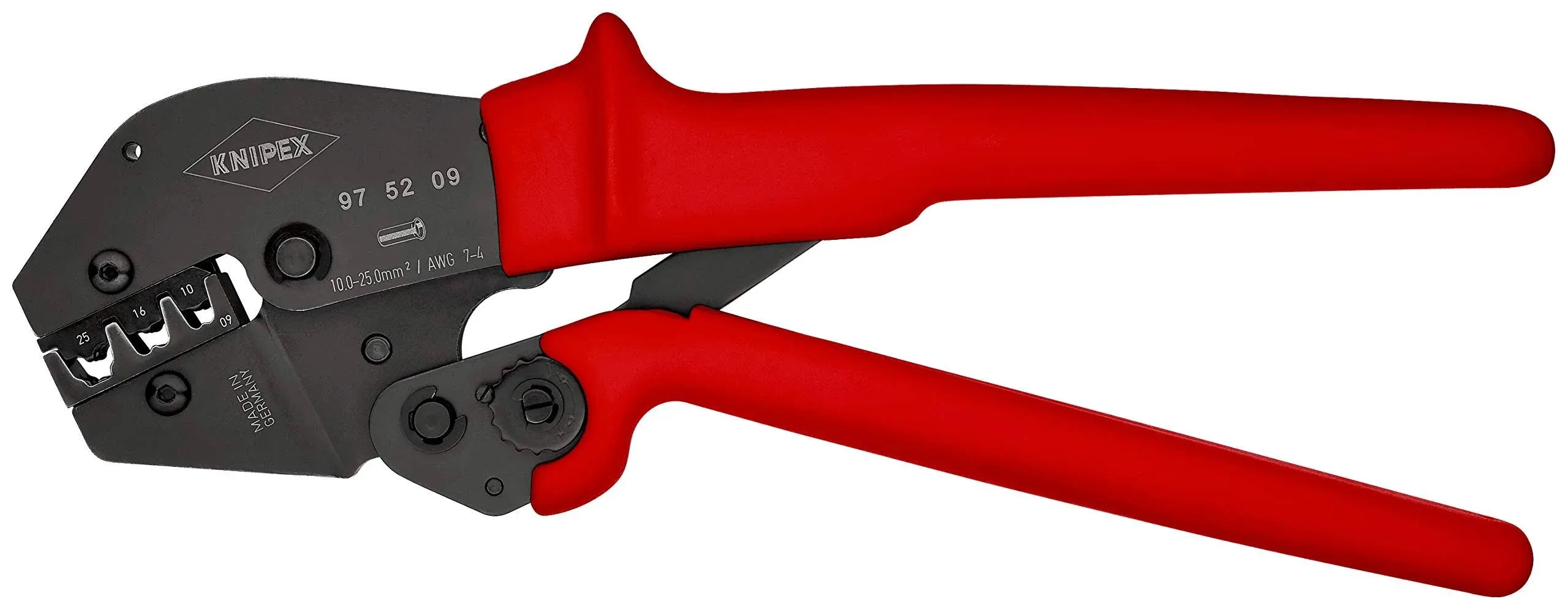 Knipex 97 52 09 KN | 10" Crimping Pliers For Insulated and Non-Insulated Wire Ferrules