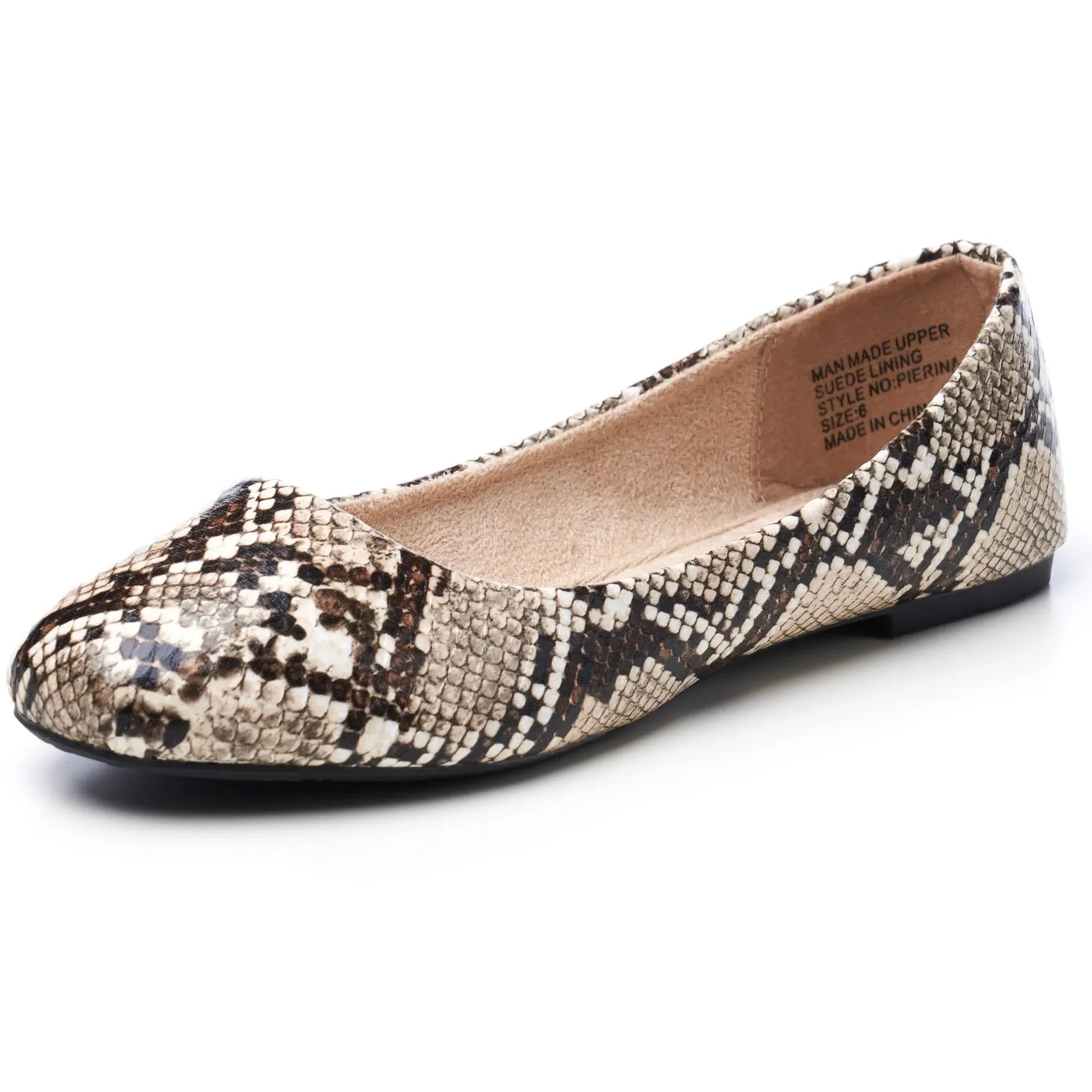 Alpine Swiss Womens Pierina Round Toe Ballet Flats