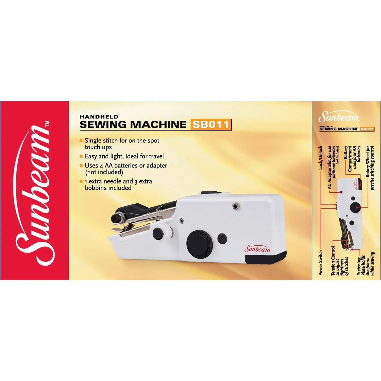 Sunbeam Portable Cordless Handheld Sewing Machine SB011 - BRAND NEW 