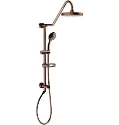 PULSE ShowerSpas Kauai III Oil-Rubbed Bronze Fixed Mount Rain Showerhead with Handheld Showerhead and Slidebar