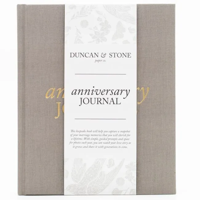 Wedding Anniversary Journal (Taupe, 189 Pages) by Duncan &amp; Stone - Anniversary B