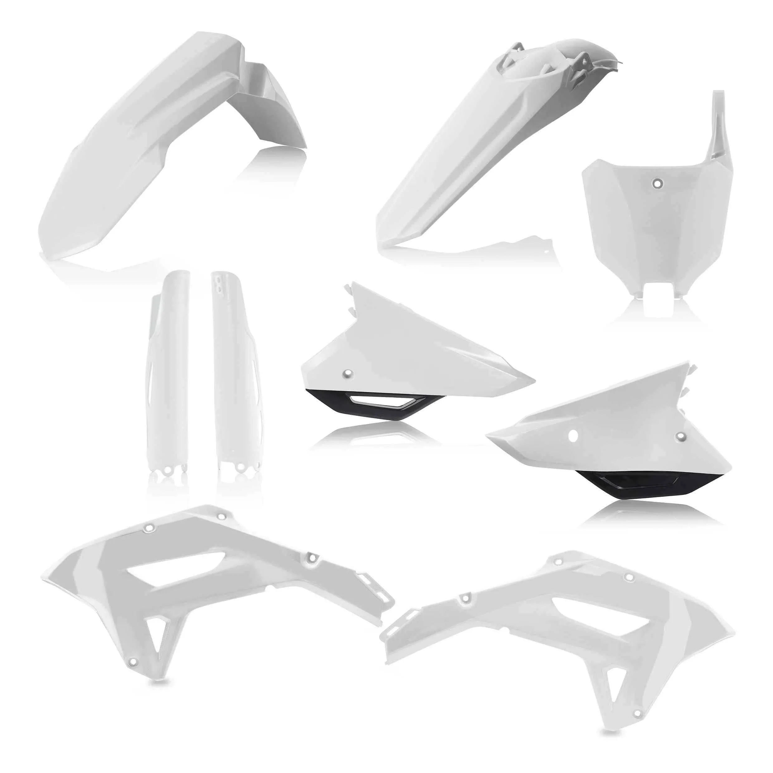 Acerbis 2861801035 Full Plastic Kit - White/Black