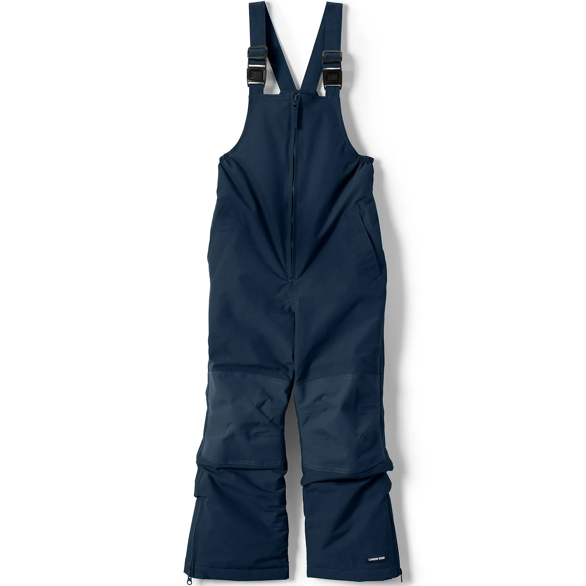 Lands' End Kids Slim Squall Waterproof Insulated Iron Knee Snow Bibs - 12 - Radiant Navy