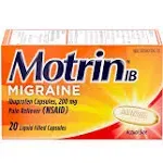 Motrin Ib Migraine Ibuprofen 200 mg Pain Reliever (0.5 oz)