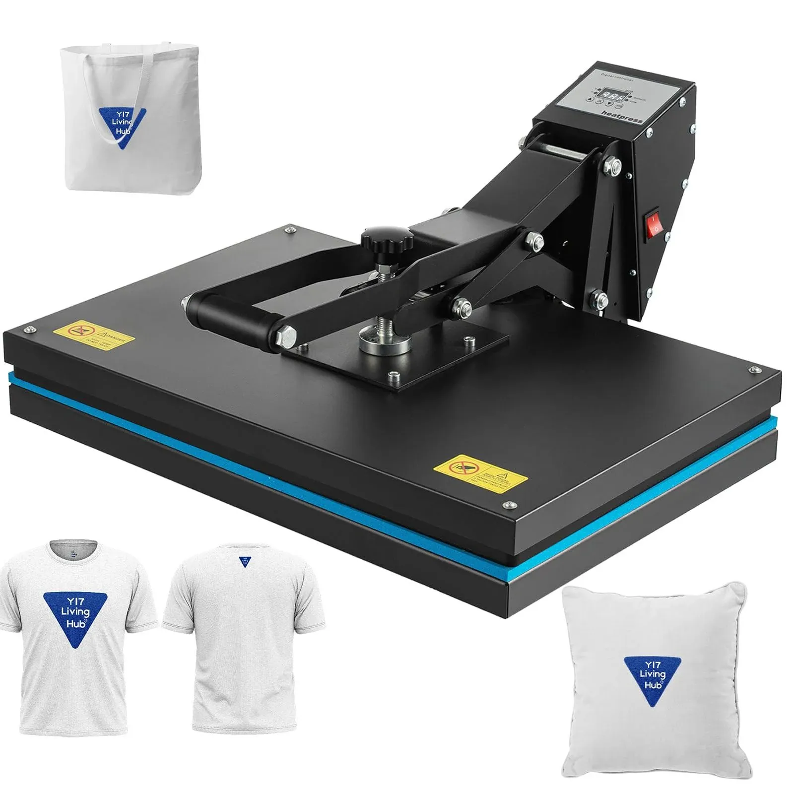 Heat Press 16x24 Inch, High Pressure Clamshell Heat Press Machine 1800W, Large Heat Press Digital Control Heat Transfer Machine for T Shirts