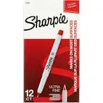 Sharpie Permanent Marker, Ultra Fine Tip, Red