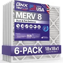 20x20x1 Air Filter MERV 13 6-Pack Electrostatic Pleated Air Conditioner HVAC AC