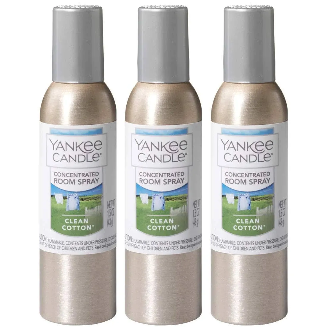 Yankee Candle Concentrated Room Spray 3-Pack (Clean Cotton)